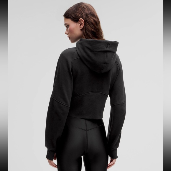 Lululemon Oversized Scuba Half Zip Hoodie M/L Black with Gold Zipper GUC - Picture 2 of 8